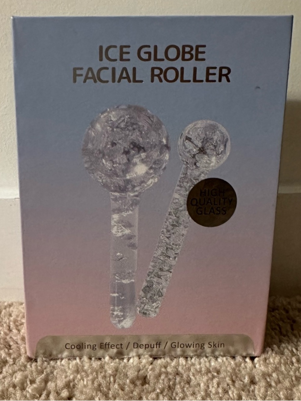 Globe Facial Roller - Light Blue and Pink Gradient